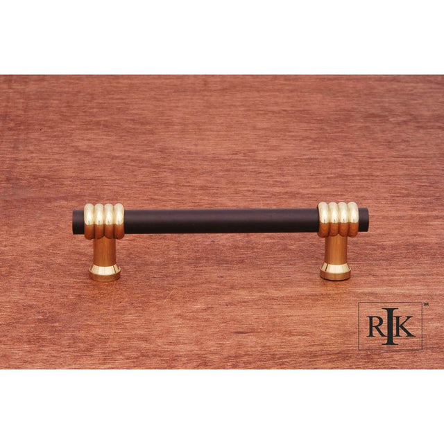 RK International - 3 1/2'' c/c Swirl Pull - Oil Rubbed Bronze,Brass