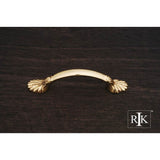 RK International - Lines  at  End Pull - Polished Brass