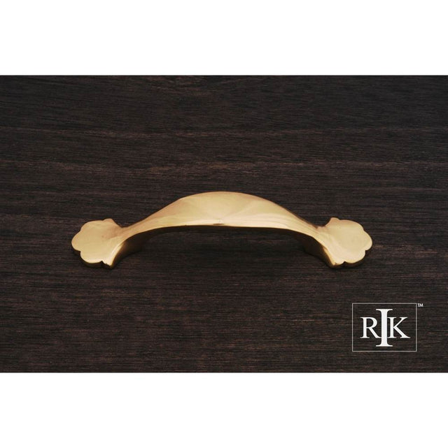 RK International - Ornate Foot Bow Pull - Polished Brass
