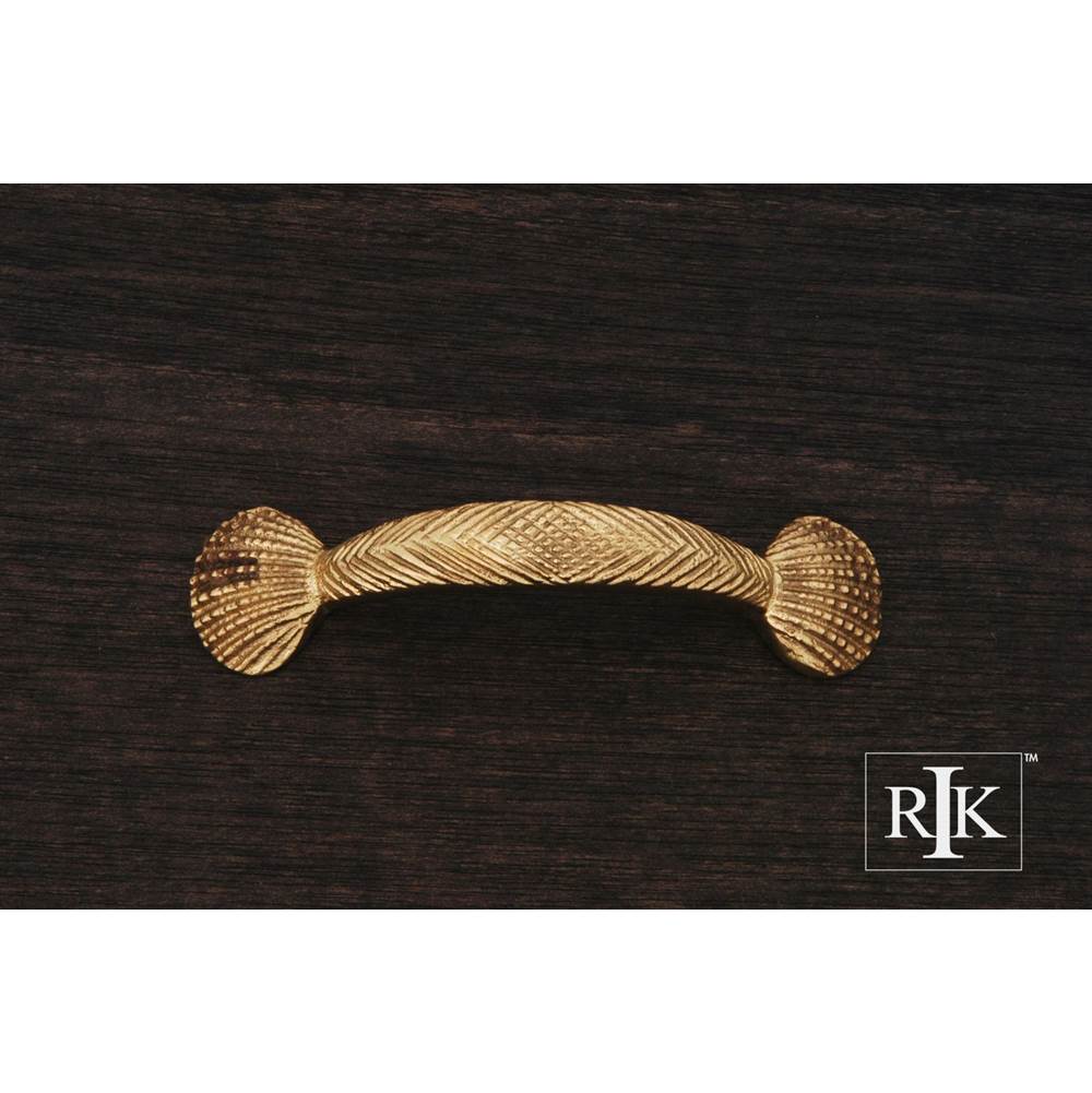 RK International - Shell  at  Ends Pull - Polished Brass