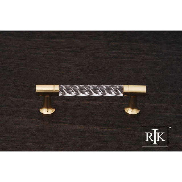 RK International - Acrylic Swirl Pull - Polished Brass