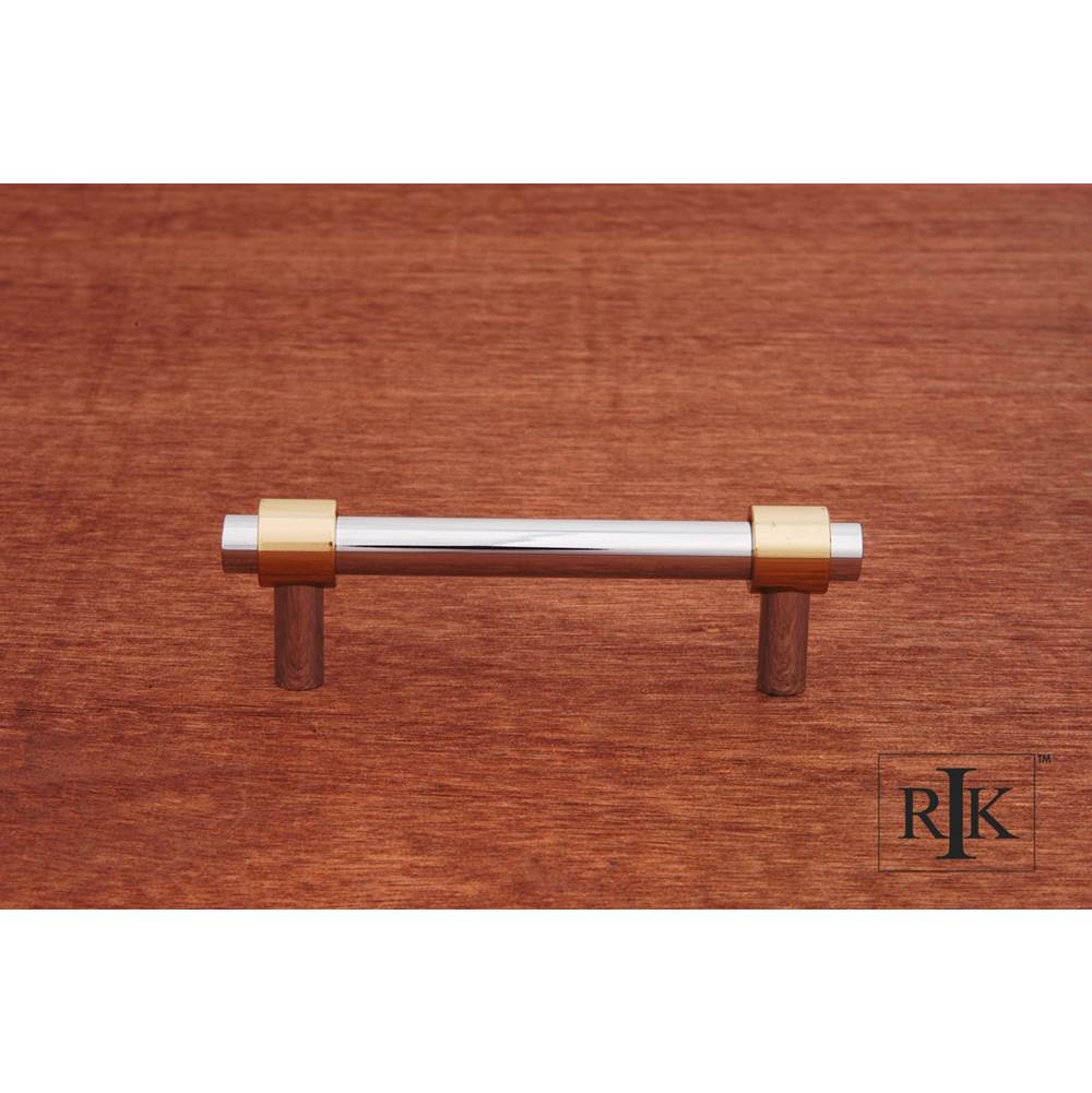 RK International - Two Tone Plain Rod Pull - Chrome,Brass