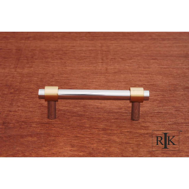 RK International - Two Tone Plain Rod Pull - Chrome,Brass