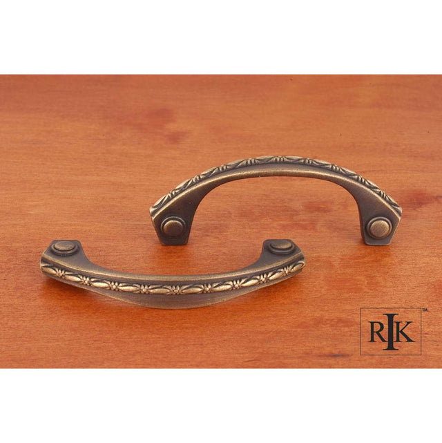 RK International - Deco-Leaf Bow Pull - Antique English