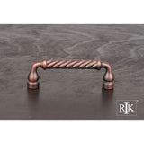 RK International - 3'' c/c Twisted Pull - Distressed Copper