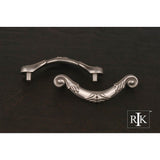 RK International - 3'' c/c Ornate Curved Drop Pull - Satin Nickel