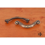 RK International - 3 1/2'' c/c Ornate Curved Drop Pull - Antique English