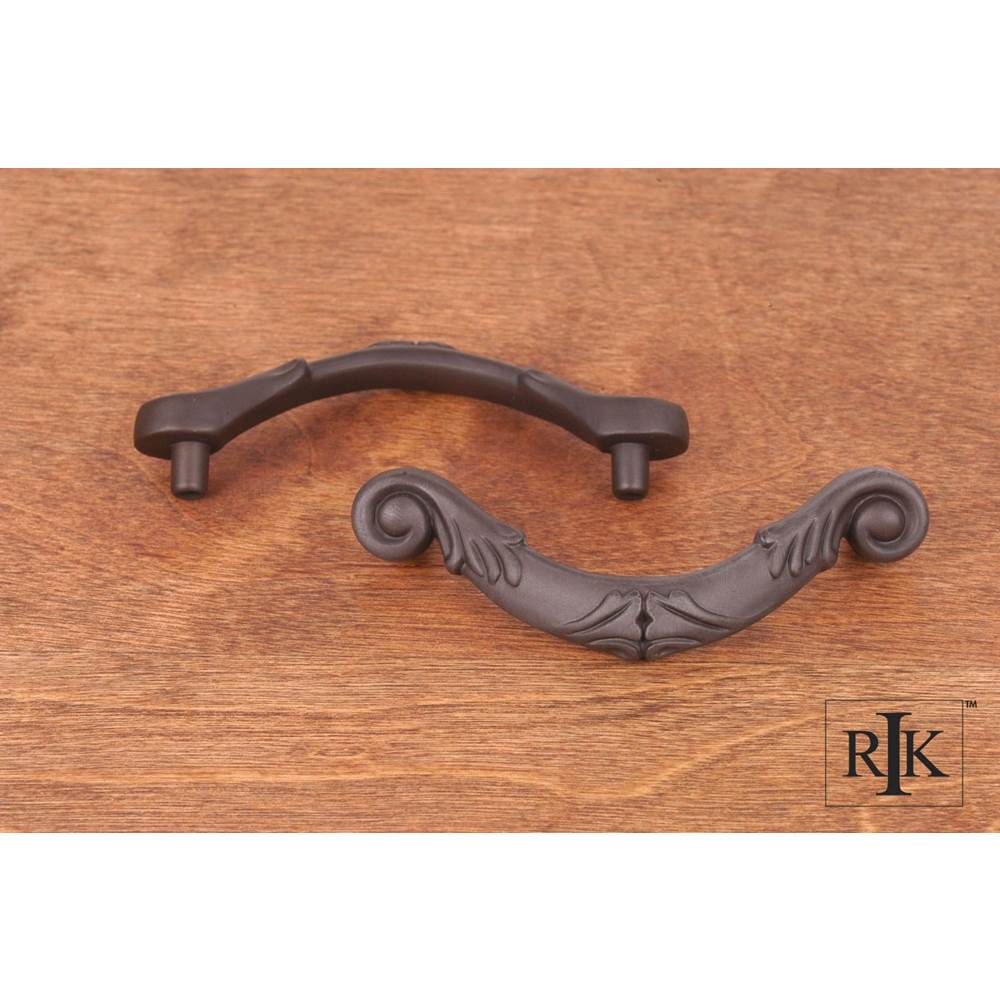 RK International - 3 1/2'' c/c Ornate Curved Drop Pull - Oil Rubbed Bronze