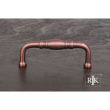 RK International - 3'' c/c Barrel Middle Pull - Distressed Copper