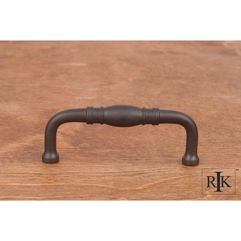 RK International - 3'' c/c Barrel Middle Pull - Oil Rubbed Bronze