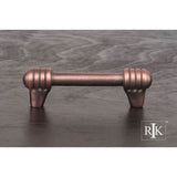 RK International - 3'' c/c Distressed Rod with Swirl Ends Pull - Distressed Copper
