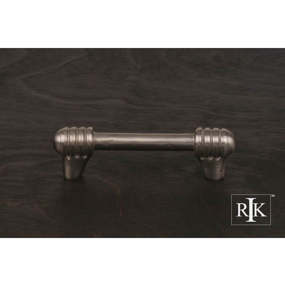 RK International - 3'' c/c Distressed Rod with Swirl Ends Pull - Satin Nickel