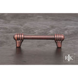 RK International - 3 1/2'' c/c Distressed Rod with Swirl Ends Pull - Distressed Copper