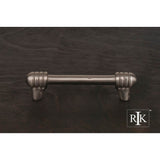 RK International - 3 1/2'' c/c Distressed Rod with Swirl Ends Pull - Satin Nickel
