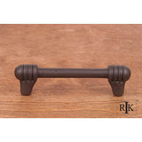 RK International - 3 1/2'' c/c Distressed Rod with Swirl Ends Pull - Oil Rubbed Bronze