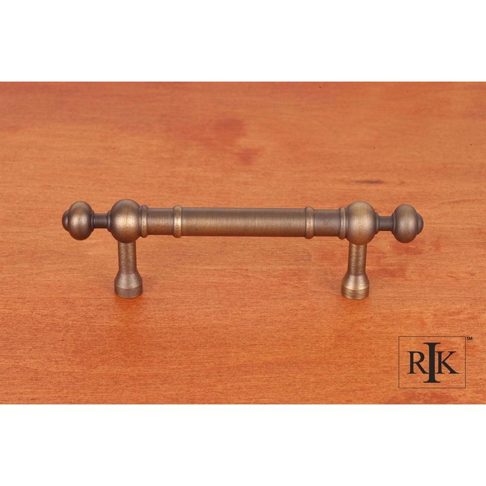 RK International - 3'' c/c Plain Pull with Decorative Ends - Antique English