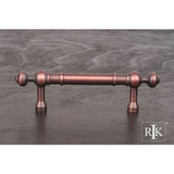 RK International - 3'' c/c Plain Pull with Decorative Ends - Distressed Copper