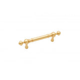 RK International - 3'' c/c Plain Pull with Decorative Ends - Satin Brass