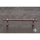 RK International - 5'' c/c Plain Pull with Decorative Ends - Distressed Copper