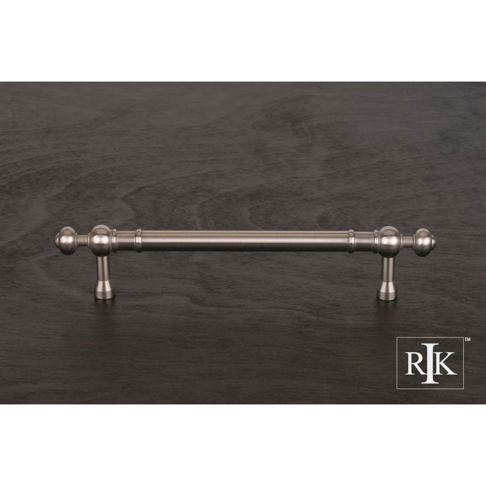 RK International - 5'' c/c Plain Pull with Decorative Ends - Satin Nickel