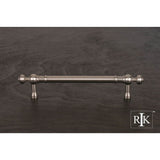 RK International - 5'' c/c Plain Pull with Decorative Ends - Satin Nickel