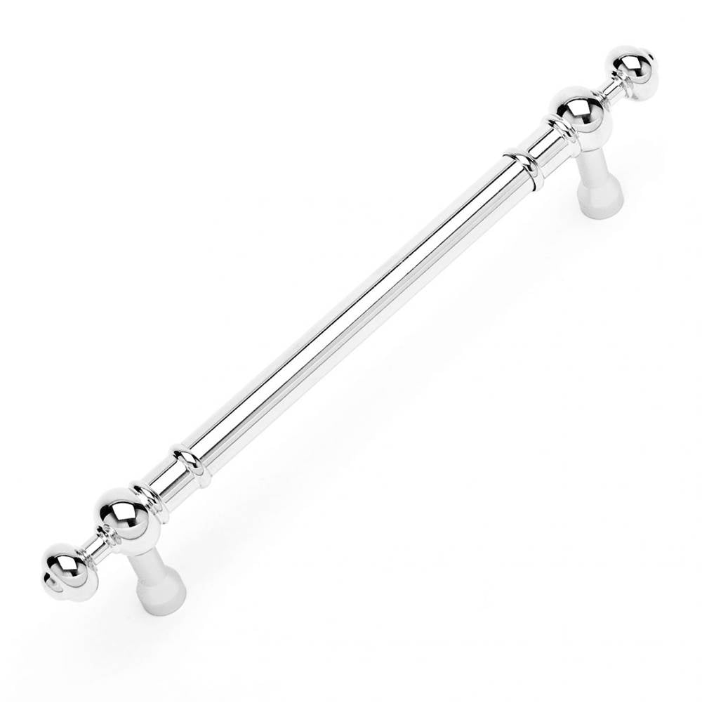 RK International - 5'' c/c Plain Pull with Decorative Ends - Polished Nickel