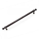 RK International - 8'' c/c Plain Pull with Decorative Ends - Distressed Nickel