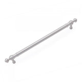 RK International - 8'' c/c Plain Pull with Decorative Ends - Satin Nickel