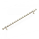 RK International - 8'' c/c Plain Pull with Decorative Ends - Polished Nickel