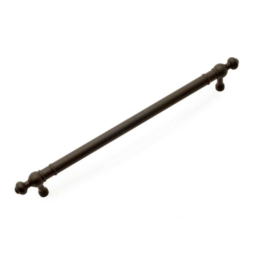 RK International - 8'' c/c Plain Pull with Decorative Ends - Oil Rubbed Bronze
