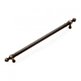 RK International - 8'' c/c Plain Pull with Decorative Ends - Valencia Bronze