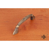 RK International - 3'' c/c Ornate Bow Pull with Lines and Crosses - Antique English