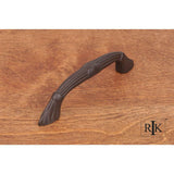 RK International - 3'' c/c Ornate Bow Pull with Lines and Crosses - Oil Rubbed Bronze