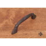 RK International - 3 1/2'' c/c Ornate Bow Pull with Lines and Crosses - Oil Rubbed Bronze