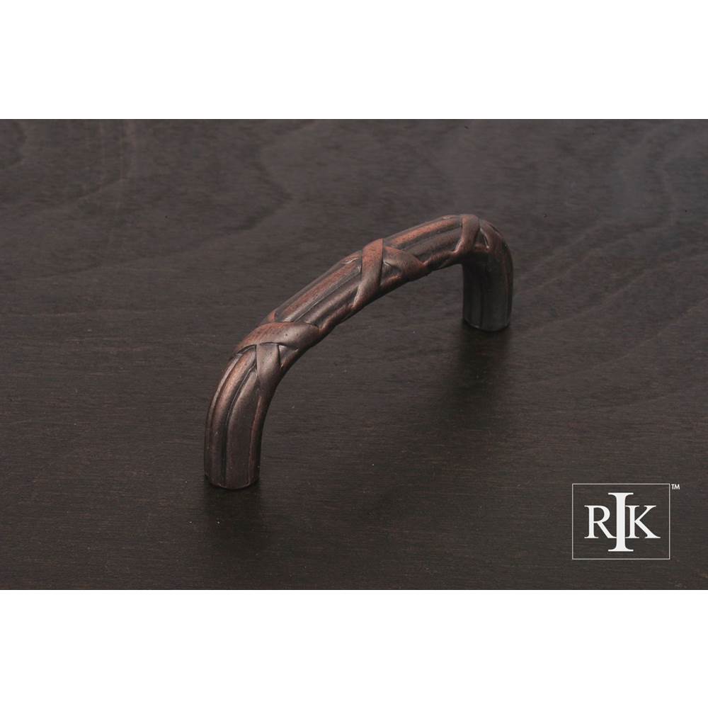 RK International - 3'' c/c Lines and Crosses Pull - Distressed Copper