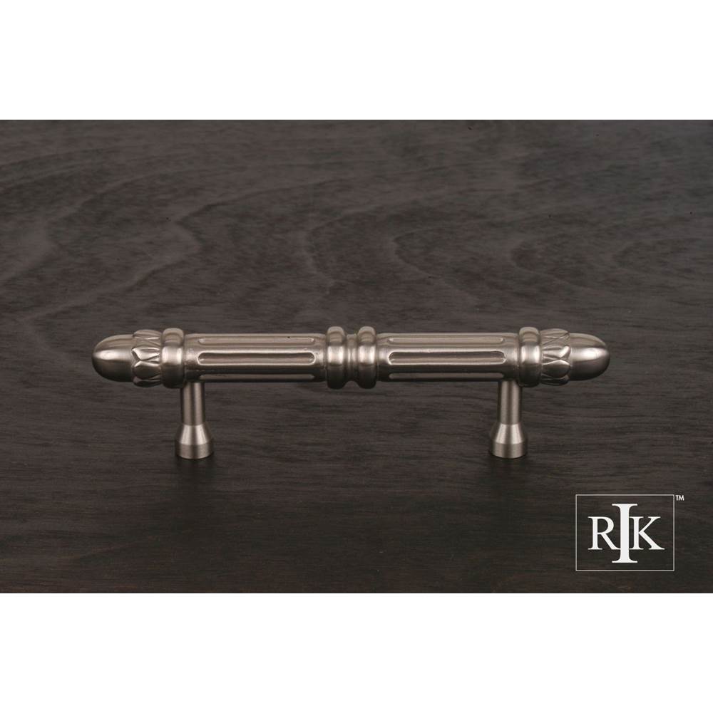 RK International - 3'' c/c Lined Rod Pull with Petals  at  End - Satin Nickel