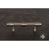 RK International - 3'' c/c Lined Rod Pull with Petals  at  End - Satin Nickel
