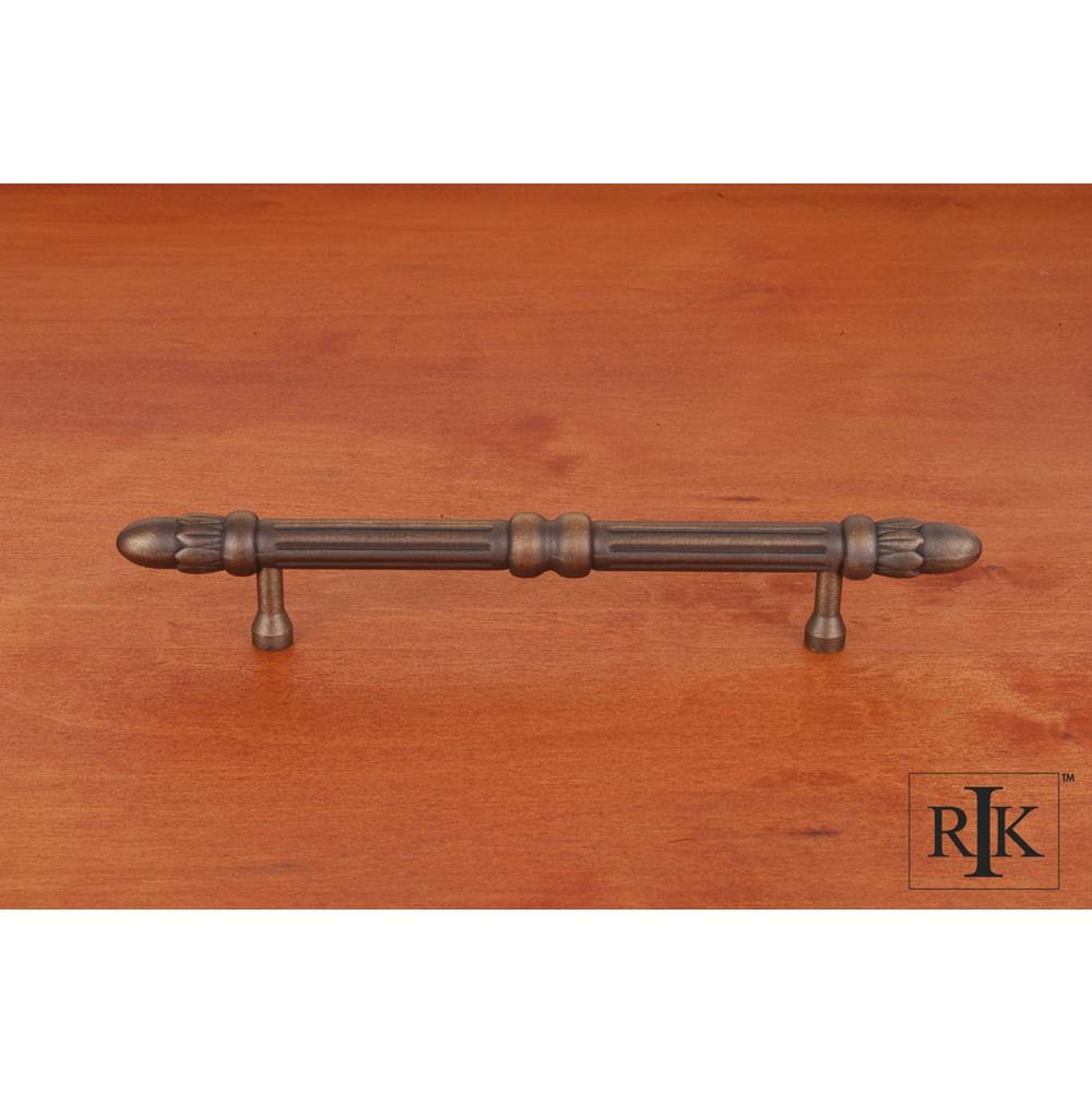 RK International - 5'' c/c Lined Rod Pull with Petals  at  End - Antique English