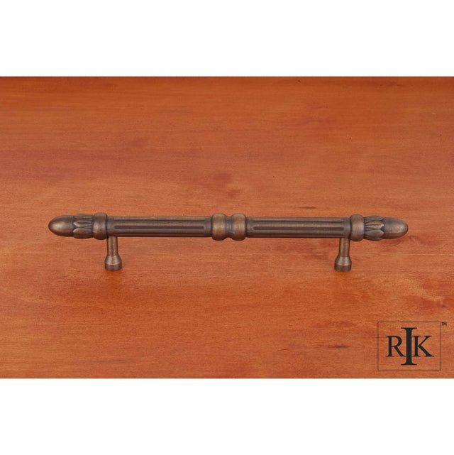 RK International - 5'' c/c Lined Rod Pull with Petals  at  End - Antique English