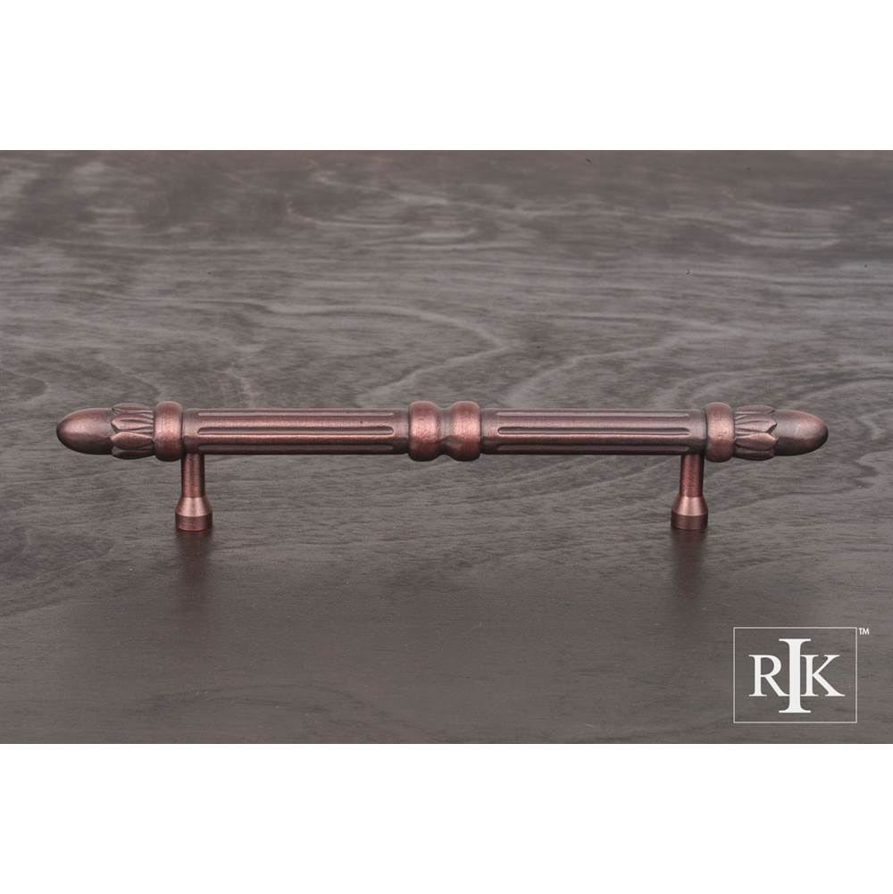 RK International - 5'' c/c Lined Rod Pull with Petals  at  End - Distressed Copper