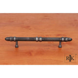 RK International - 5'' c/c Lined Rod Pull with Petals  at  End - Distressed Nickel