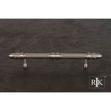 RK International - 5'' c/c Lined Rod Pull with Petals  at  End - Satin Nickel