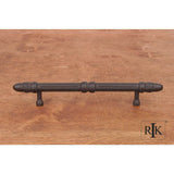 RK International - 5'' c/c Lined Rod Pull with Petals  at  End - Oil Rubbed Bronze