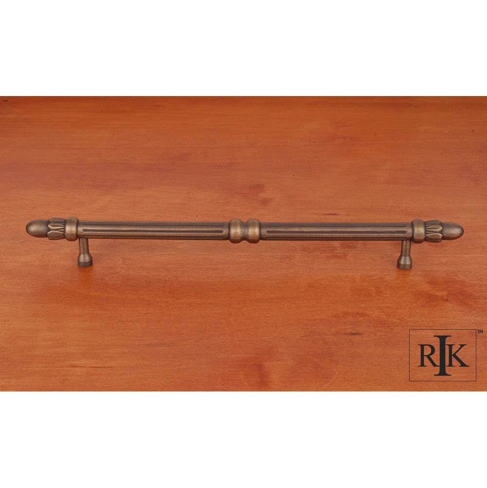RK International - 8'' c/c Lined Rod Pull with Petals  at  End - Antique English