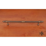 RK International - 8'' c/c Lined Rod Pull with Petals  at  End - Antique English