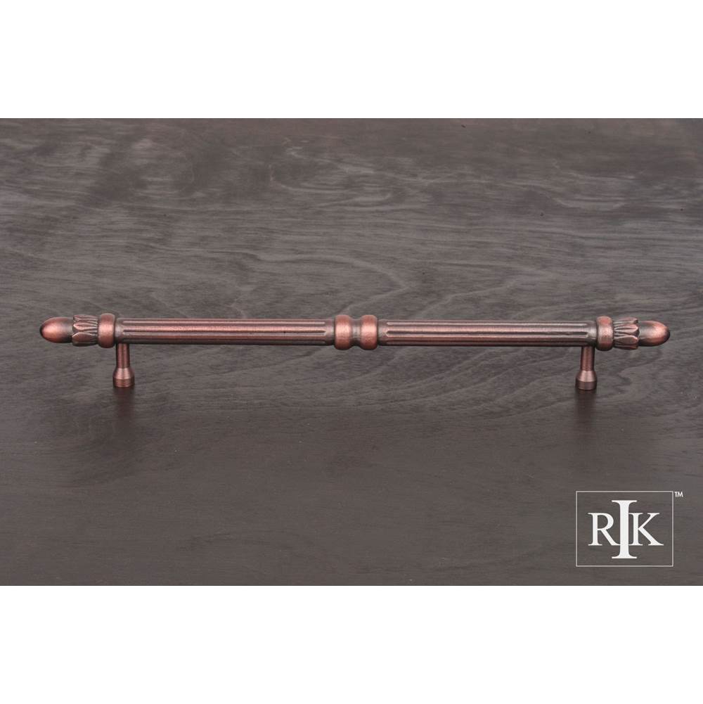 RK International - 8'' c/c Lined Rod Pull with Petals  at  End - Distressed Copper