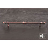RK International - 8'' c/c Lined Rod Pull with Petals  at  End - Distressed Copper