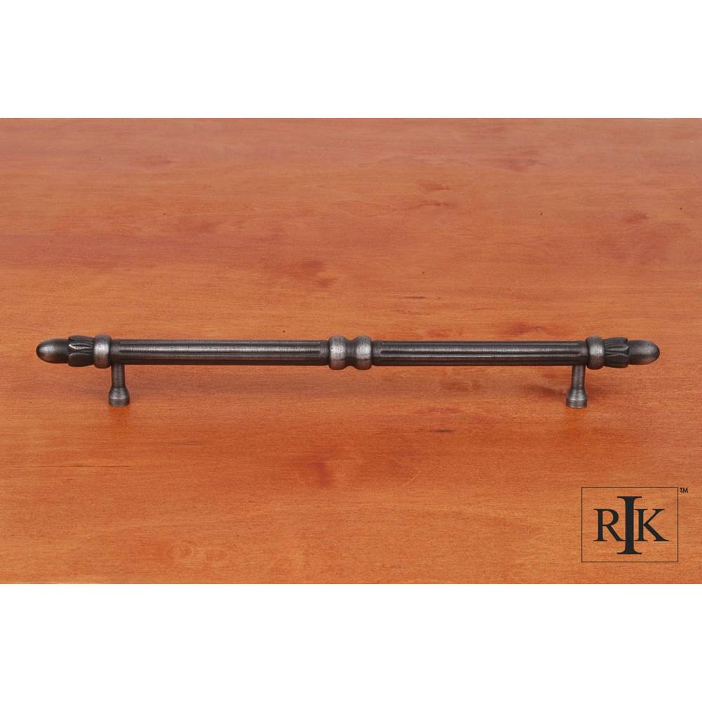 RK International - 8'' c/c Lined Rod Pull with Petals  at  End - Distressed Nickel