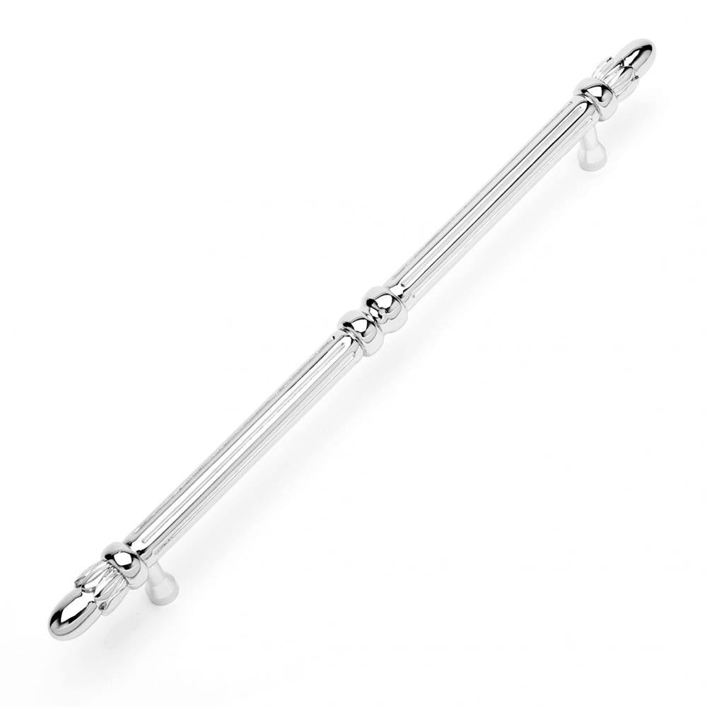 RK International - 8'' c/c Lined Rod Pull with Petals  at  End - Polished Nickel