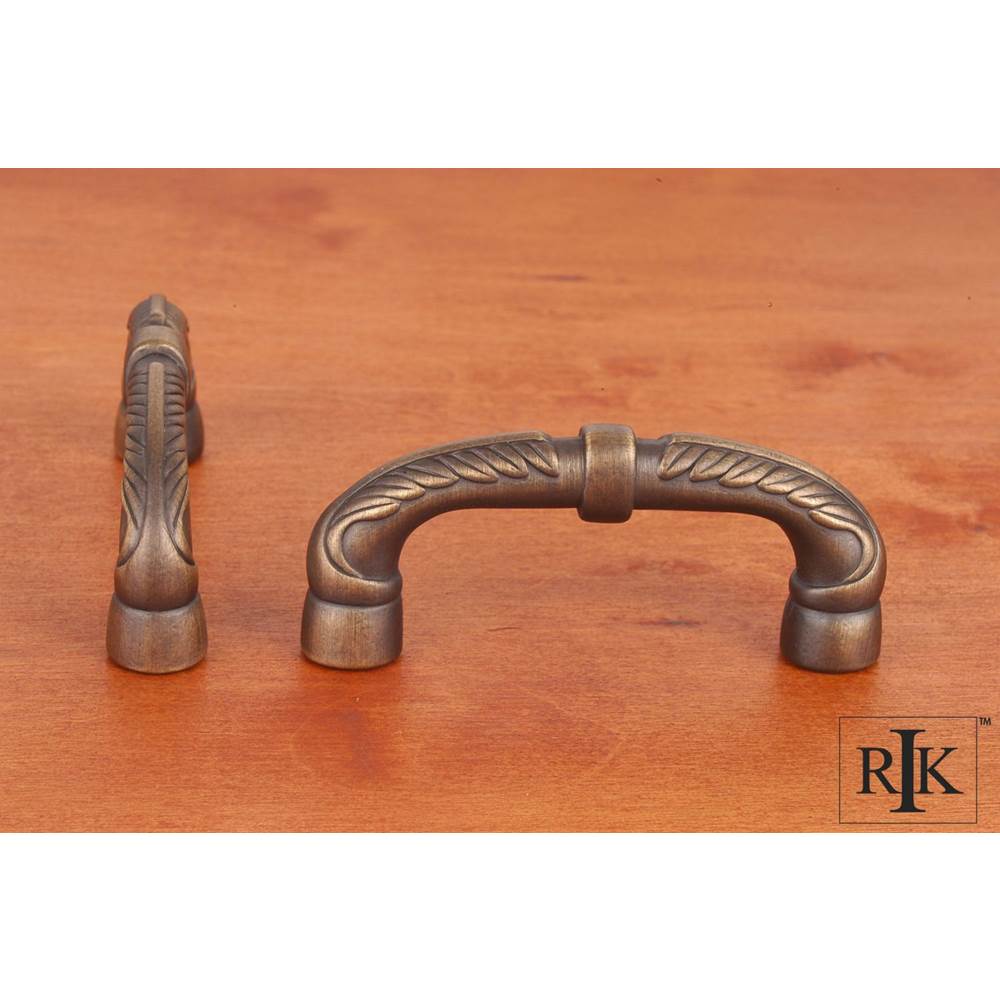 RK International - 3'' c/c Bow Pull with Petals and Solid Line - Antique English